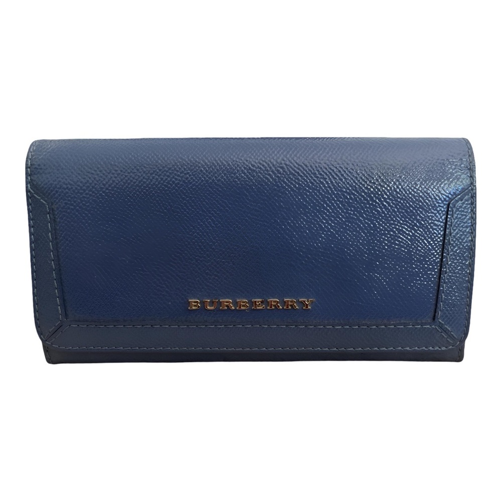Burberry Navy Blue Leather Wallet